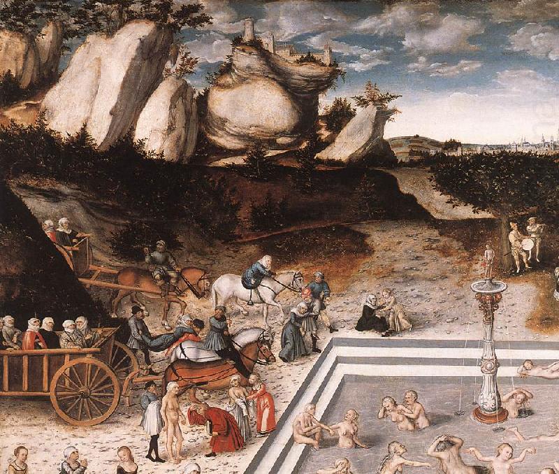 CRANACH, Lucas the Elder The Fountain of Youth (detail) dfg china oil painting image